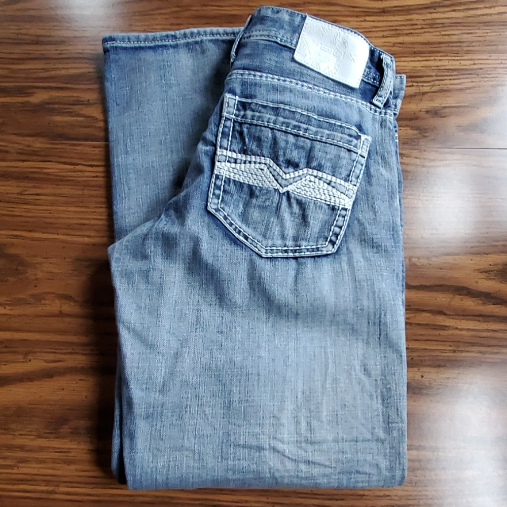 Helix Distressed Loose Straight Jeans